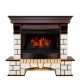 Каминокомплект Pierre Luxe - Темный дуб / Белый (Высота 1075мм) с очагом Dioramic 26 LED FX Royal Flame
