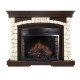 Каминокомплект Glasgow - Темный дуб / Белый (Высота 1100мм) с очагом Dioramic 28 LED FX Royal Flame
