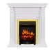 Каминокомплект Orlean - Белый с очагом Fobos FX Brass Royal Flame
