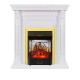 Каминокомплект Orlean - Белый с очагом Majestic FX M Brass Royal Flame