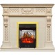 Каминокомплект Corsica - Слоновая кость с патиной (Ширина 1100) с очагом Majestic FX M Brass Royal Flame