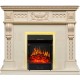 Каминокомплект Corsica - Слоновая кость с патиной (Ширина 1100) с очагом Majestic FX Brass Royal Flame