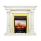 Каминокомплект Dallas - Слоновая кость с патиной с очагом Fobos FX M Brass Royal Flame