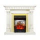 Каминокомплект Dallas - Слоновая кость с патиной с очагом Majestic FX M Brass Royal Flame