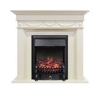 Каминокомплект Corfu - Слоновая кость с очагом Fobos FX Black Royal Flame Каминокомплект Corfu - Слоновая кость с очагом Fobos FX Black Royal Flame