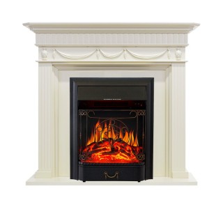 Каминокомплект Corfu - Слоновая кость с очагом Majestic FX Black Royal Flame Каминокомплект Corfu - Слоновая кость с очагом Majestic FX Black Royal Flame