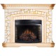 Каминокомплект Glasgow - Слоновая кость с патиной с очагом Dioramic 28 LED FX Royal Flame