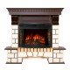 Каминокомплект Pierre Luxe угловой - Белый / Темный дуб с очагом Dioramic 25 LED FX Royal Flame