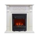 Каминокомплект Venice - Фактурный белый с очагом Aspen Black Royal Flame