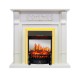 Каминокомплект Venice - Фактурный белый с очагом Fobos FX M Brass Royal Flame