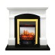 Каминокомплект Langford - Белый с черным с очагом Fobos FX M Brass Royal Flame