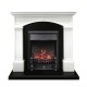 Каминокомплект Langford - Белый с черным с очагом Fobos FX Black Royal Flame