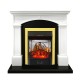 Каминокомплект Langford - Белый с черным с очагом Majestic FX M Brass Royal Flame