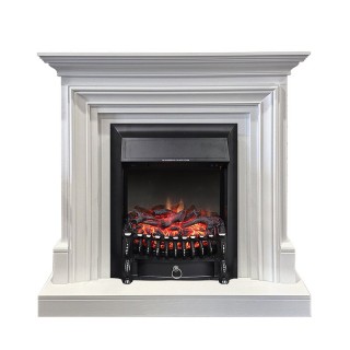 Каминокомплект Bradford - Белый с очагом Fobos FX Black Royal Flame Каминокомплект Bradford - Белый с очагом Fobos FX Black Royal Flame
