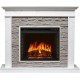 Каминокомплект Basel - Белый / Сланец серый с очагом Vision 23 EF LED FX Royal Flame