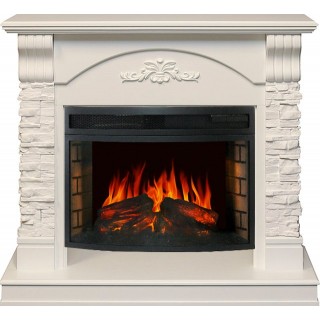 Каминокомплект Prague - Белый /Сланец белый с очагом Dioramic 25 LED FX Royal Flame Каминокомплект Prague - Белый /Сланец белый с очагом Dioramic 25 LED FX Royal Flame