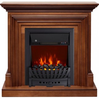 Каминокомплект Bradford - Орех с очагом Aspen Black Royal Flame Каминокомплект Bradford - Орех с очагом Aspen Black Royal Flame