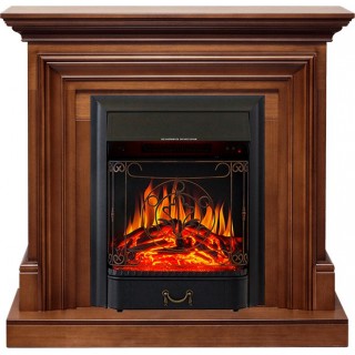 Каминокомплект Bradford - Орех с очагом Majestic FX Black Royal Flame Каминокомплект Bradford - Орех с очагом Majestic FX Black Royal Flame