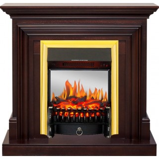 Каминокомплект Bradford - Темный дуб с очагом Fobos FX M Brass Royal Flame Каминокомплект Bradford - Темный дуб с очагом Fobos FX M Brass Royal Flame