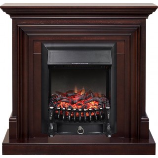 Каминокомплект Bradford - Темный дуб с очагом Fobos FX Black Royal Flame Каминокомплект Bradford - Темный дуб с очагом Fobos FX Black Royal Flame