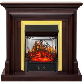 Каминокомплект Bradford - Темный дуб с очагом Majestic FX M Brass Royal Flame Каминокомплект Bradford - Темный дуб с очагом Majestic FX M Brass Royal Flame