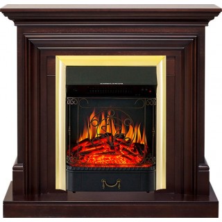 Каминокомплект Bradford - Темный дуб с очагом Majestic FX Brass Royal Flame Каминокомплект Bradford - Темный дуб с очагом Majestic FX Brass Royal Flame