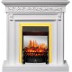 Каминокомплект Valletta - Белый (Ширина 1040 мм) с очагом Fobos FX M Brass Royal Flame