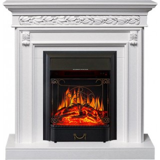 Каминокомплект Valletta - Белый (Ширина 1040 мм) с очагом Majestic FX Black Royal Flame Каминокомплект Valletta - Белый (Ширина 1040 мм) с очагом Majestic FX Black Royal Flame