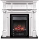 Каминокомплект Oxford - Белый с очагом Fobos FX Black Royal Flame