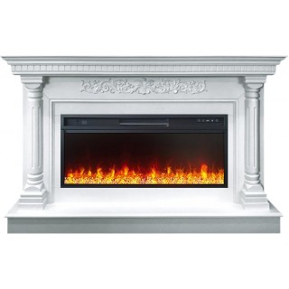 Каминокомплект Sicilia - Белый (Ширина 1530мм) с очагом Vision 42 LED Royal Flame Каминокомплект Sicilia - Белый (Ширина 1530мм) с очагом Vision 42 LED Royal Flame