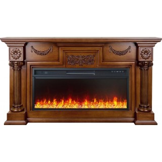 Каминокомплект London - Орех с очагом Vision 42 LED Royal Flame Каминокомплект London - Орех с очагом Vision 42 LED Royal Flame