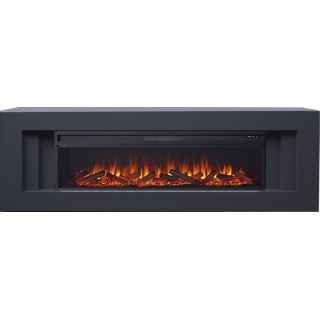 Каминокомплект Line 60 - Серый графит с очагом Vision 60 LOG LED Royal Flame Каминокомплект Line 60 - Серый графит с очагом Vision 60 LOG LED Royal Flame