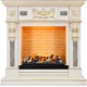 Каминокомплект Corsica - Белый шоколад с очагом Cassette 600 LNH-INT (с дровами) Dimplex