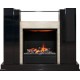 Каминокомплект Rockwell - Черный лак, слоновая кость с очагом Albany Dimplex