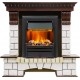 Каминокомплект Pierre Luxe - Темный дуб / Белый (Высота 1020мм) с очагом Brookline Black Dimplex