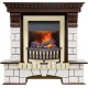 Каминокомплект Pierre Luxe - Темный дуб / Белый (Высота 1020мм) с очагом Danville Brass FB2 Dimplex