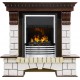 Каминокомплект Pierre Luxe - Темный дуб / Белый (Высота 1020мм) с очагом Flagstaff Dimplex