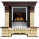 Каминокомплект Pierre Luxe - Темный дуб / Шампань (Высота 1050мм) с очагом Flagstaff Dimplex