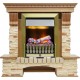 Каминокомплект Pierre Luxe - Дуб / Сланец с очагом Danville Antique Brass FB2 Dimplex