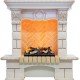 Каминокомплект Pierre Luxe - Слоновая кость / Шампань (Высота 975мм) с очагом Cassette 400 LNH-INT (с дровами) Dimplex