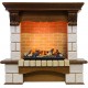 Каминокомплект Pierre Luxe - Дуб / Шампань (Высота 1035мм) с очагом Cassette 600 LNH-INT (с дровами) Dimplex