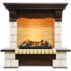 Каминокомплект Pierre Luxe - Темный дуб / Шампань (Высота 1035мм) с очагом Cassette 600 LNH-INT (с дровами) Dimplex