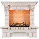 Каминокомплект Pierre Luxe угловой - Слоновая кость / Шампань с очагом Cassette 600 LNH-INT (с дровами) Dimplex