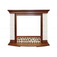 Каминокомплект Country - Орех/Сланец белый с очагом Jupiter FX New Royal Flame Каминокомплект Country - Орех/Сланец белый с очагом Jupiter FX New Royal Flame