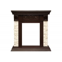 Каминокомплект Luxemburg (каменный) - Сланец/Темный дуб с очагом Fobos FX Black Royal Flame Каминокомплект Luxemburg (каменный) - Сланец/Темный дуб с очагом Fobos FX Black Royal Flame