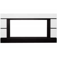 Каминокомплект Modern - Белый с черным (Глубина 300 мм) с очагом Vision 42 LED Royal Flame Каминокомплект Modern - Белый с черным (Глубина 300 мм) с очагом Vision 42 LED Royal Flame