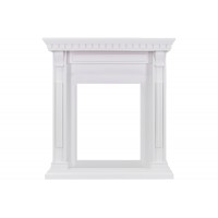 Каминокомплект Orlean - Белый с очагом Fobos FX Black Royal Flame Каминокомплект Orlean - Белый с очагом Fobos FX Black Royal Flame