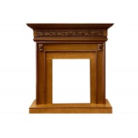 Каминокомплект Valletta - Орех с очагом Fobos FX Black Royal Flame Каминокомплект Valletta - Орех с очагом Fobos FX Black Royal Flame