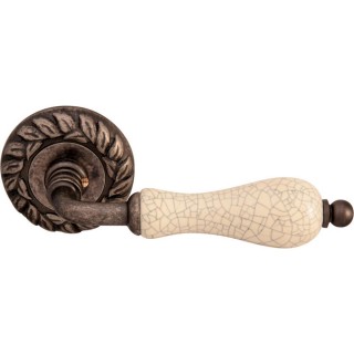 Дверная ручка на розетке 179 60 мм Ceramic Античное серебро + керамика Дверная ручка на розетке 179 60 мм Ceramic Античное серебро + керамика