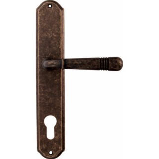 Дверная ручка на планке 293/131 Cyl Alpha Античная бронза